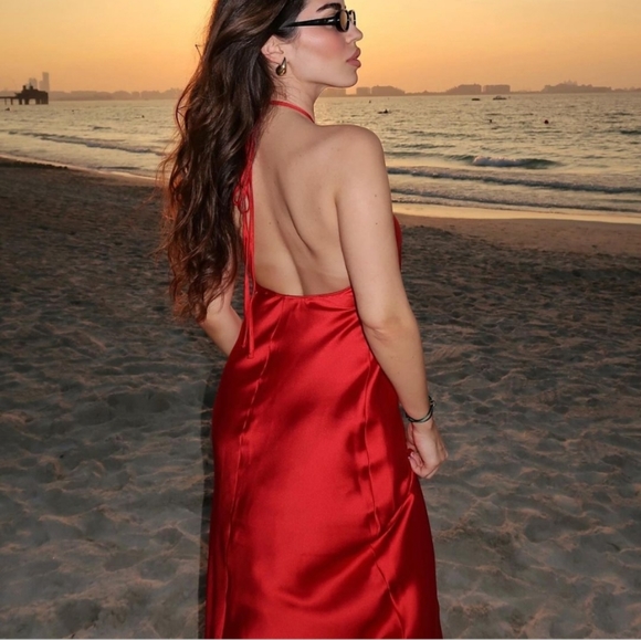 Zara Satin eff3ct halter slip dress - Picture 13 of 14